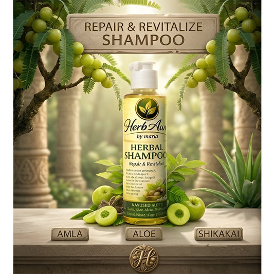 HerbAura: Natural Amla, Aloe & Shikakai Hair Care Set (2 x 150ml)