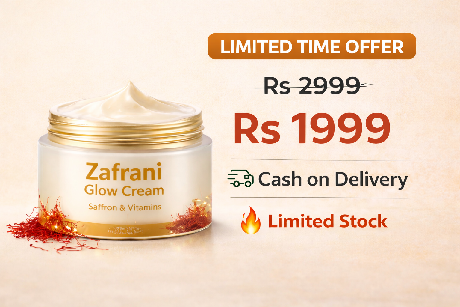 Zafrani Glow Cream – Bright, Clear & Radiant Skin in Days